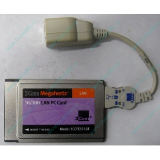 Сетевая карта для ноутбука 3COM Mehahertz 3CCFE574BT (PCMCIA) - Барнаул